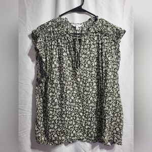 Reitmans Olive Floral Blouse, Size XXL